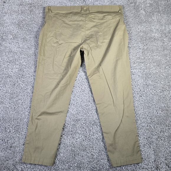 Fabletics High Side Pants Mens 40x30 (Fits 39x26) Tan Slim Fit Chino Comfort - Picture 6 of 11